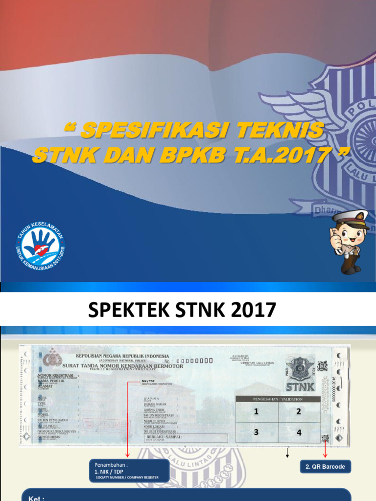 Spesifikasi STNK dan BPKB 2017 | PDF | Teknologi & Rekayasa
