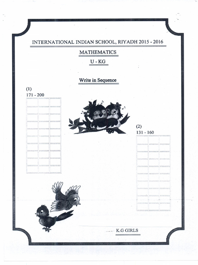 Ukg Maths Worksheet 1 Pdf