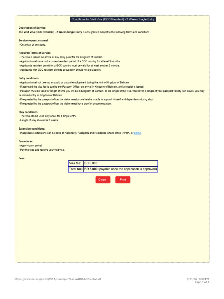 Visa Conditions PDF