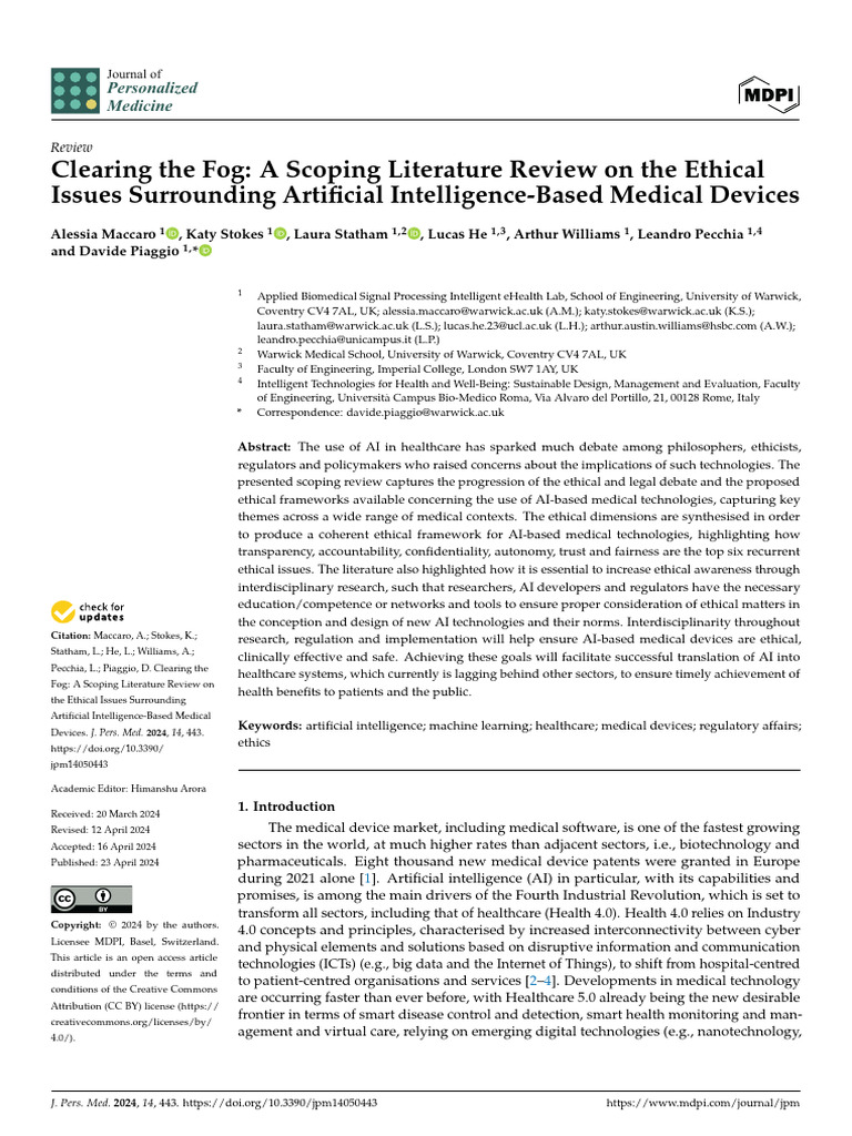 Clearing The Fog A Scoping Literature Review On TH | PDF | Artificial ...