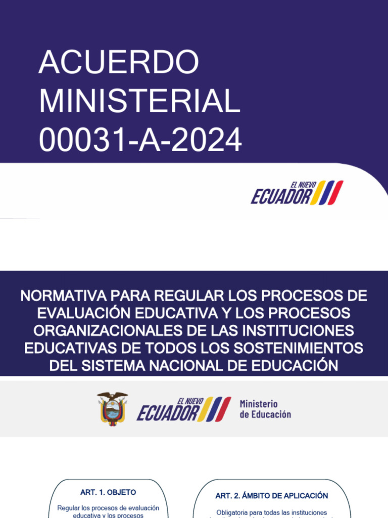 Normativa de Evaluación Educativa 2024 | PDF | Evaluación | Plan de ...