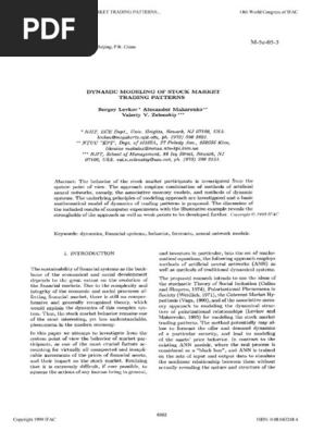 Dynamic Modeling of Stock Market Trading Patterns