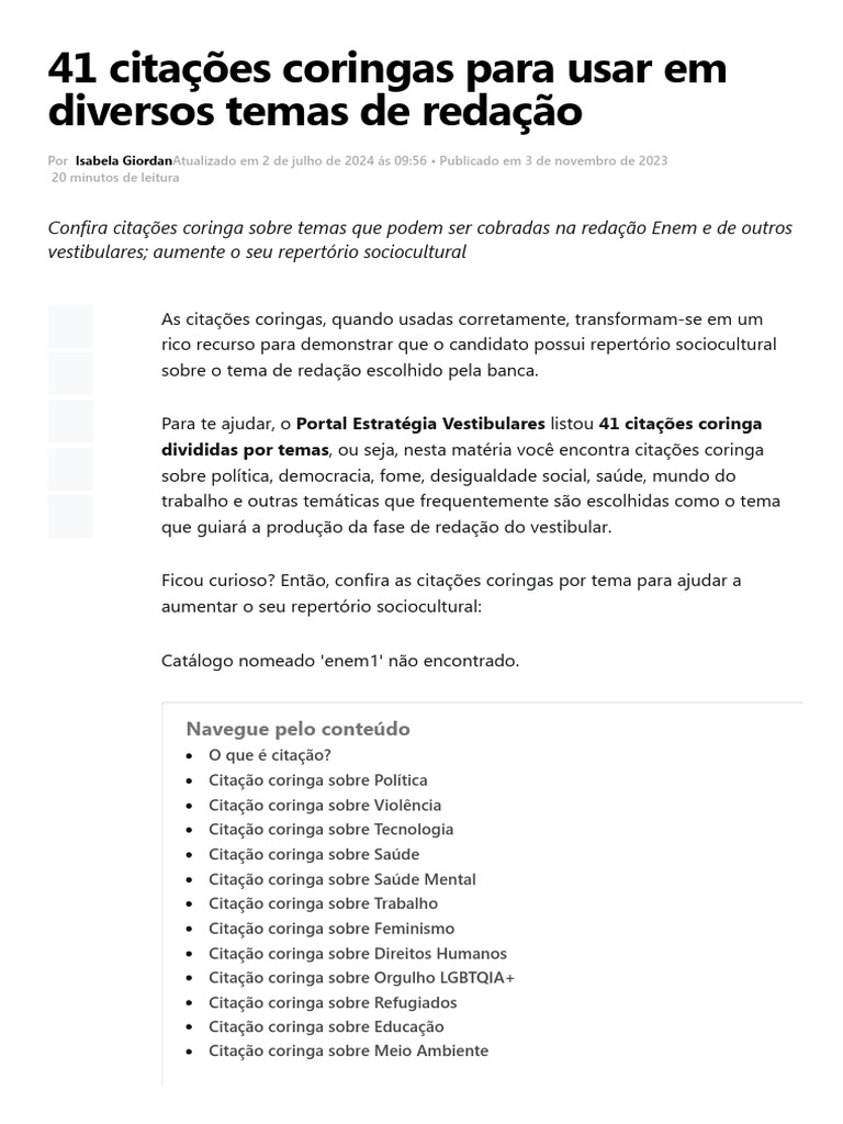 41 Citações Coringa para Redação ENEM | PDF | Theodor W. Adorno ...