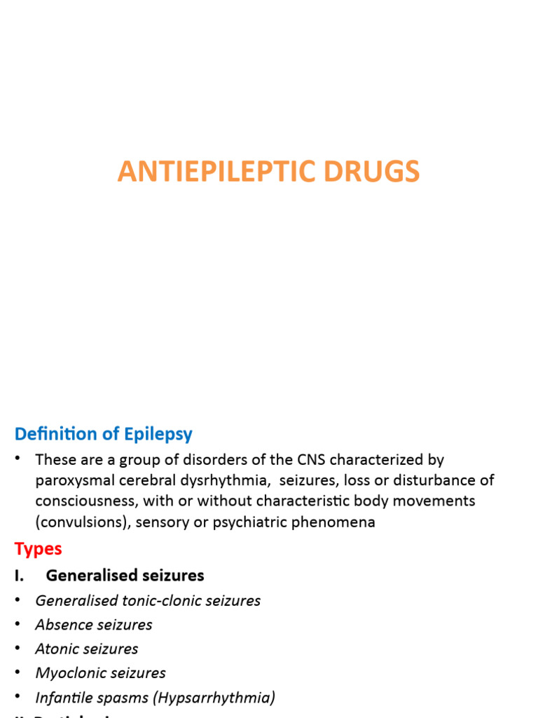 Antiepileptic Drugs | PDF | Epilepsy | Diseases And Disorders