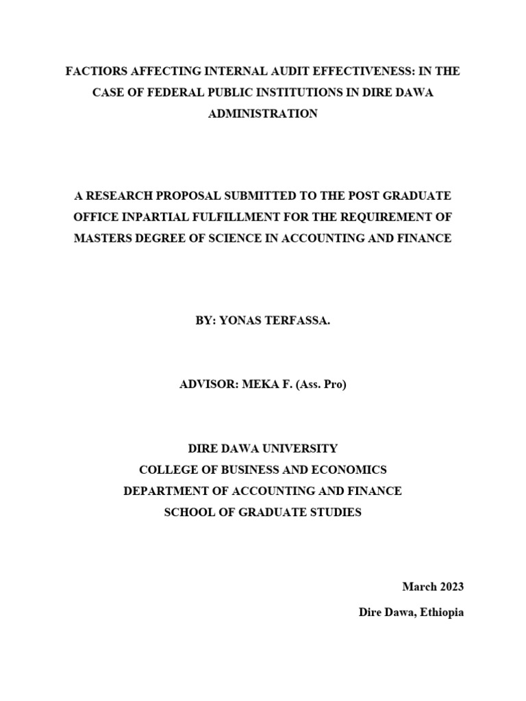 Factors Influencing Internal Audit Effectiveness | PDF | Internal Audit ...