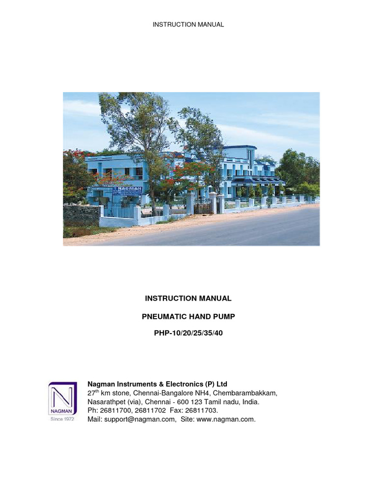 Instruction Manual PHP-10-20-35-40 | PDF | Valve | Calibration