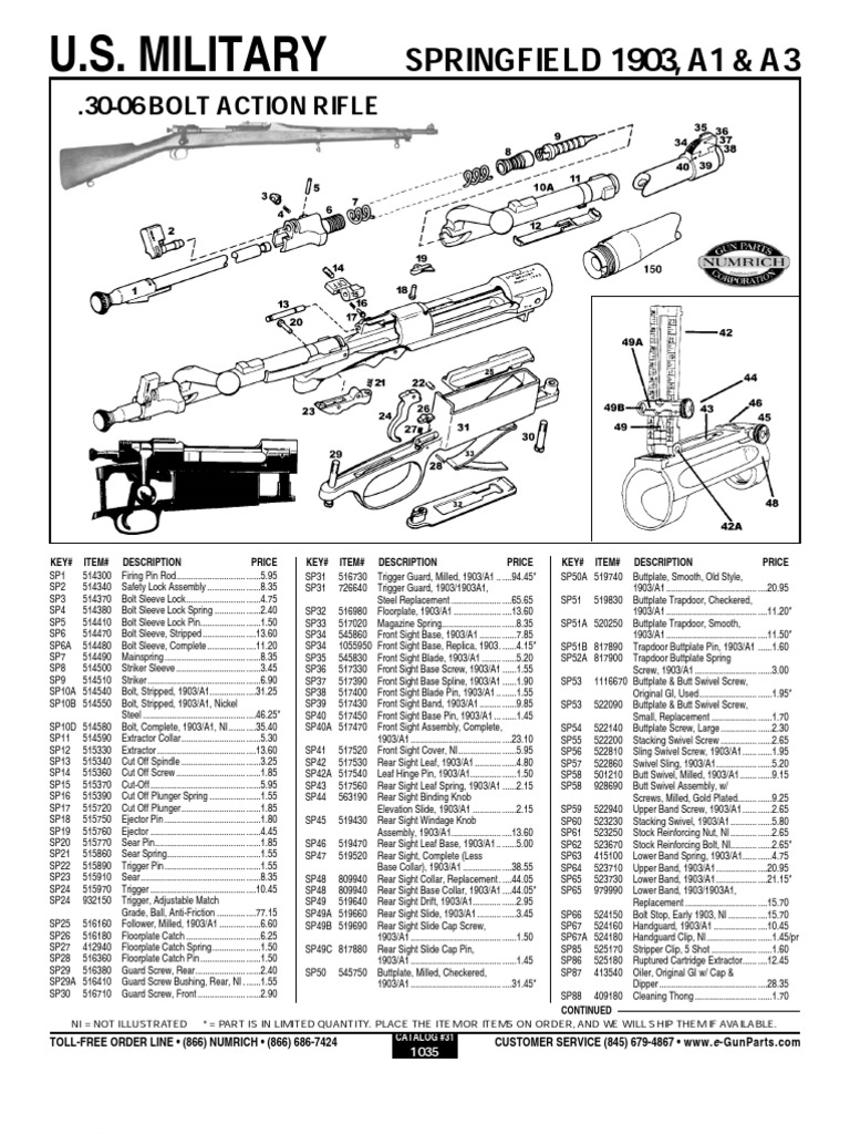 1903 Schematics | Trigger (Firearms) | Screw