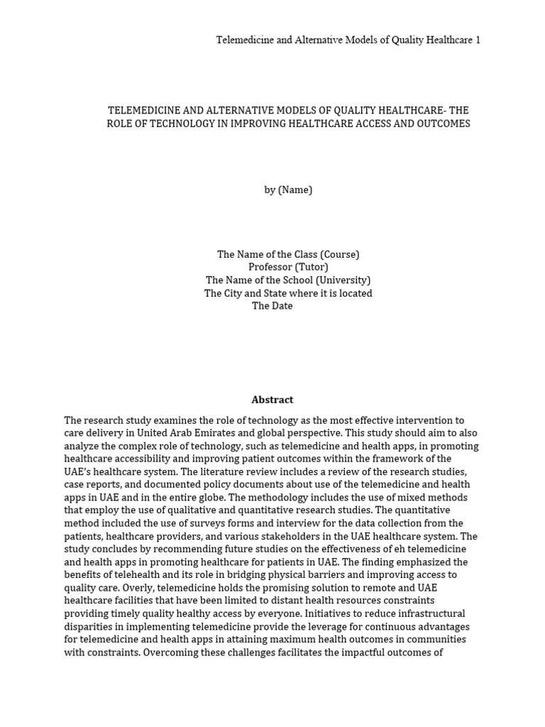 Alternative Models of Quality Healthcare Final Copy1 | PDF | Health ...