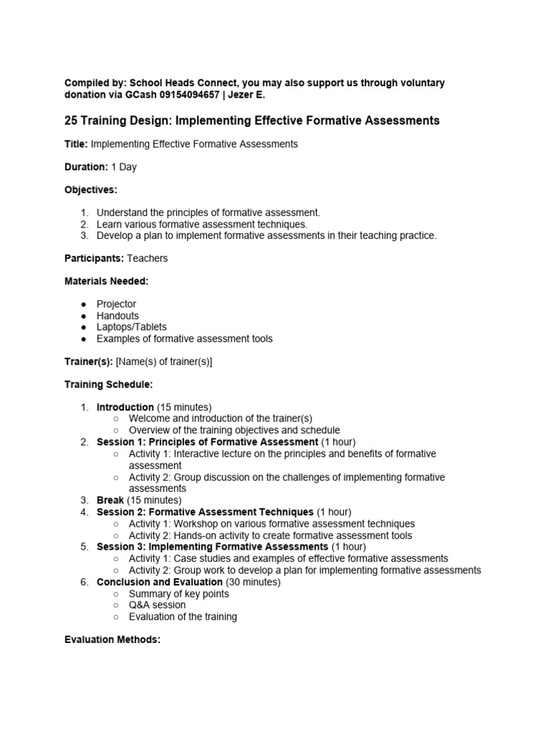 Effective Formative Assessment Training | PDF | Educational Assessment ...