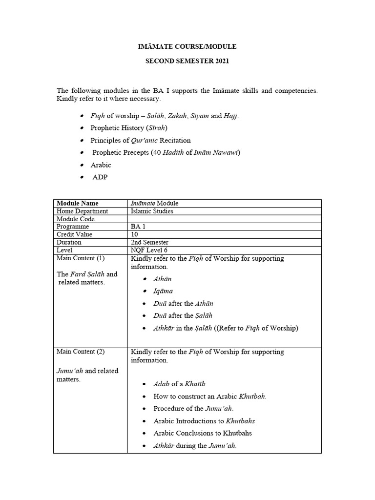 Imamate course outline pdf theocracy sharia