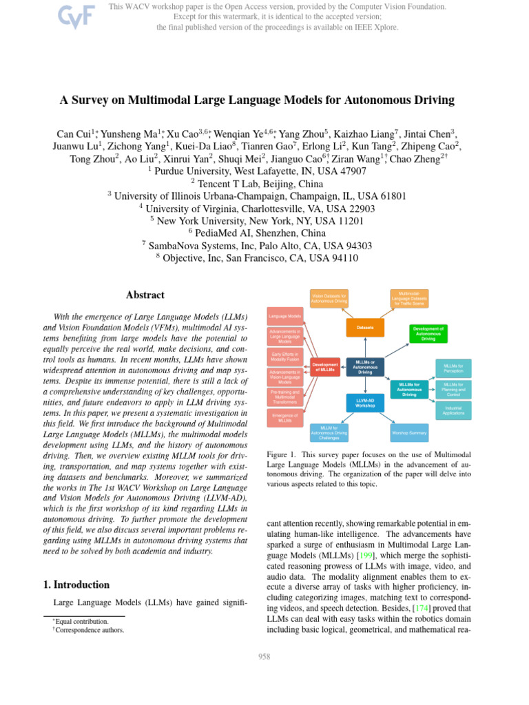 Multimodal Language Models in Autonomous Driving | PDF | Artificial  Intelligence | Intelligence (AI) & Semantics