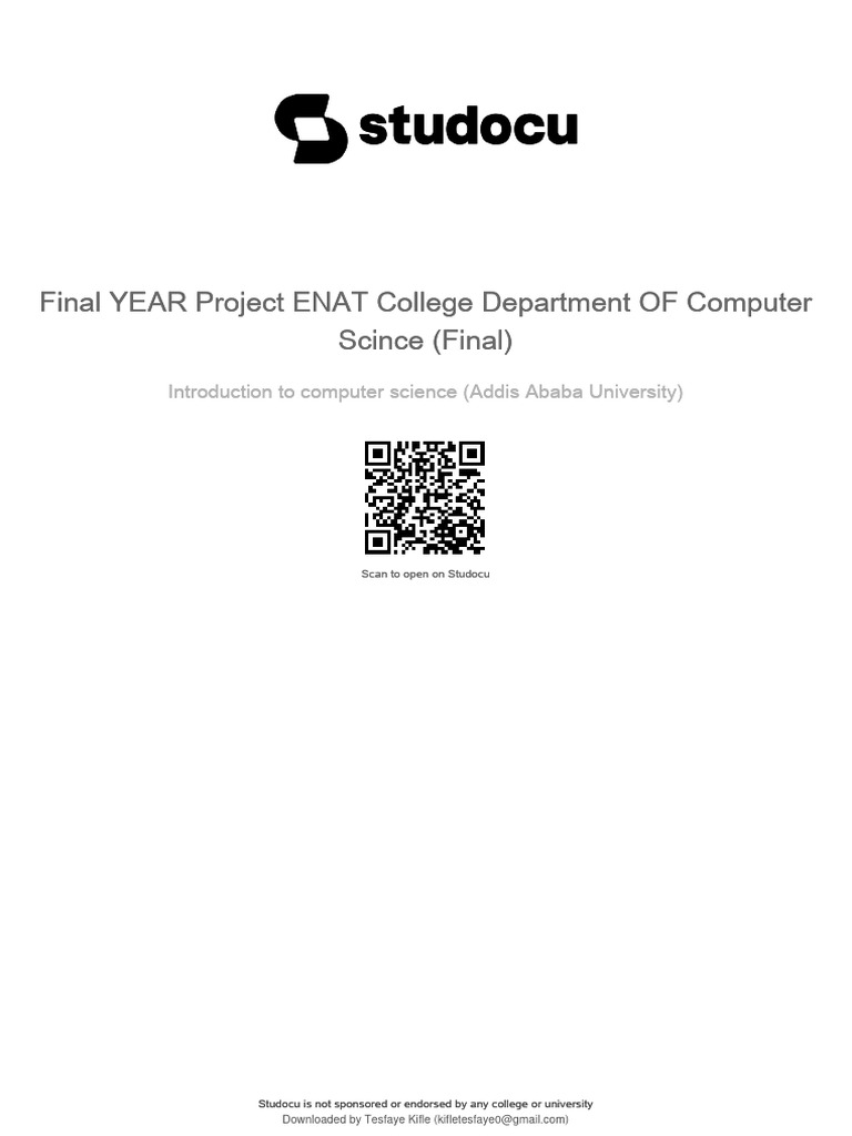 Final Year Project Enat College Department of Computer Scince Final ...