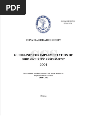 Guidance for Implementation of Ship Security Assessment, 2004(full permission)
