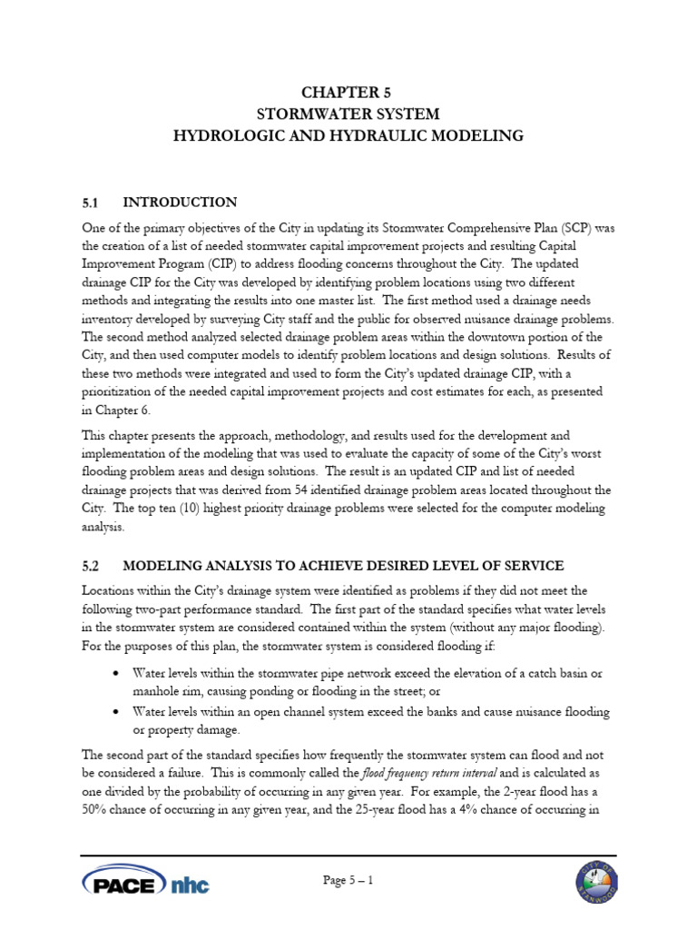 Chapter 5 stormwater system hydrologic modeling pdf pdf flood