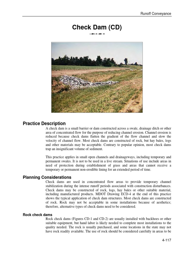 Check Dam Construction for Erosion Control | PDF | Surface Runoff | Erosion