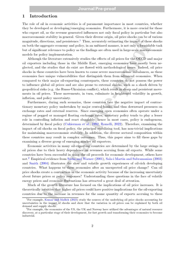 Impact of Oil Price Shocks on Emerging Economies | PDF | Macroeconomics ...