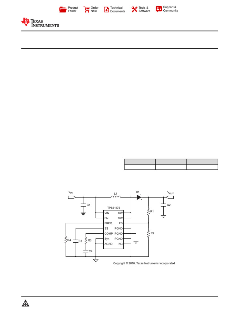 TPS61175 3-A High-Voltage Boost Converter With Soft Start and ...