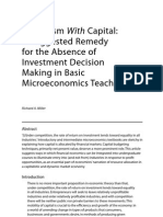 Capitalism With Capital: A Suggested Remedy For The Absence of Investment Decision Making in Basic Microeconomics Teaching