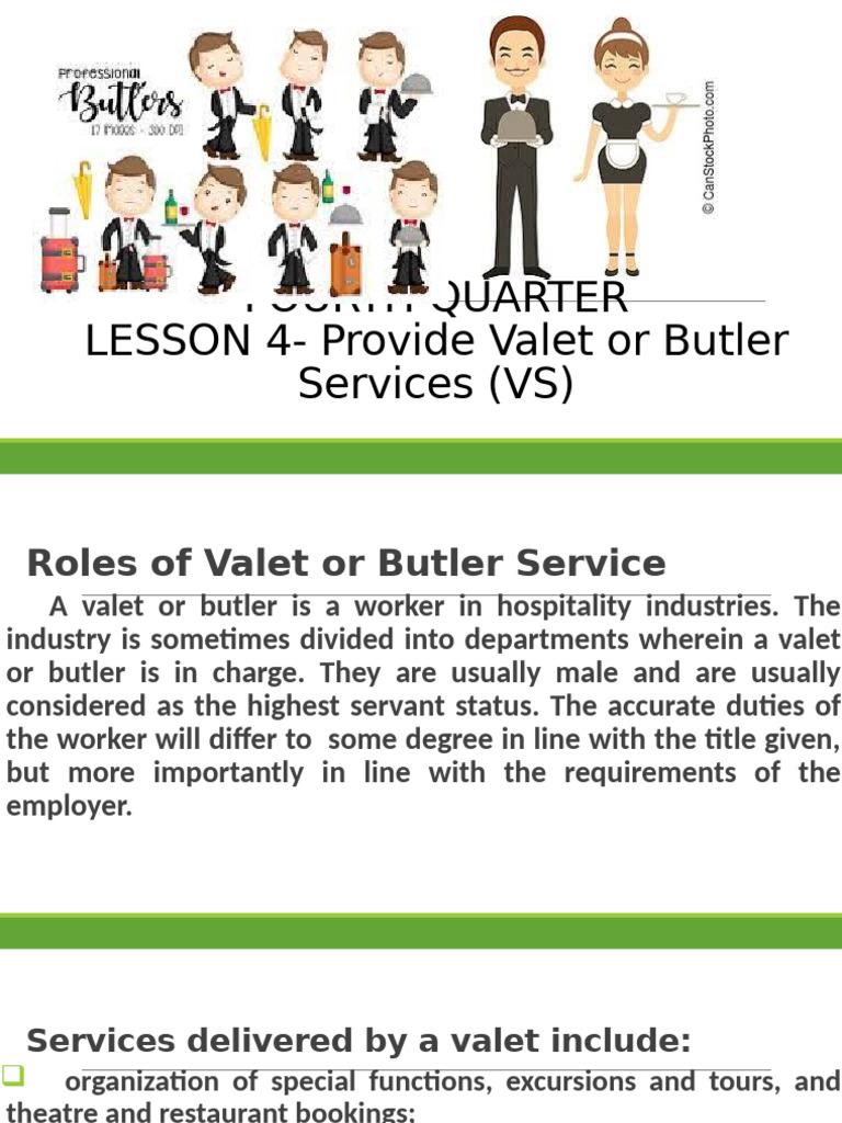 Valet and Butler Service Essentials | PDF | Communication | Nonverbal ...