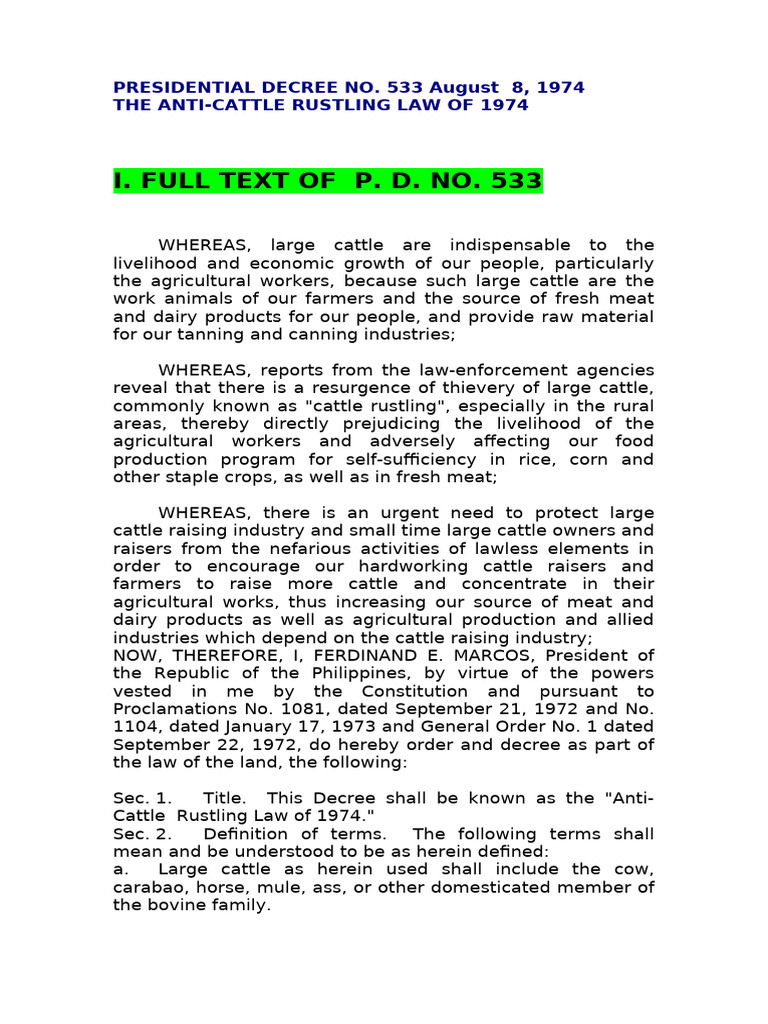 ..Anti Cattle Rustling Law | PDF | Witness | Crimes