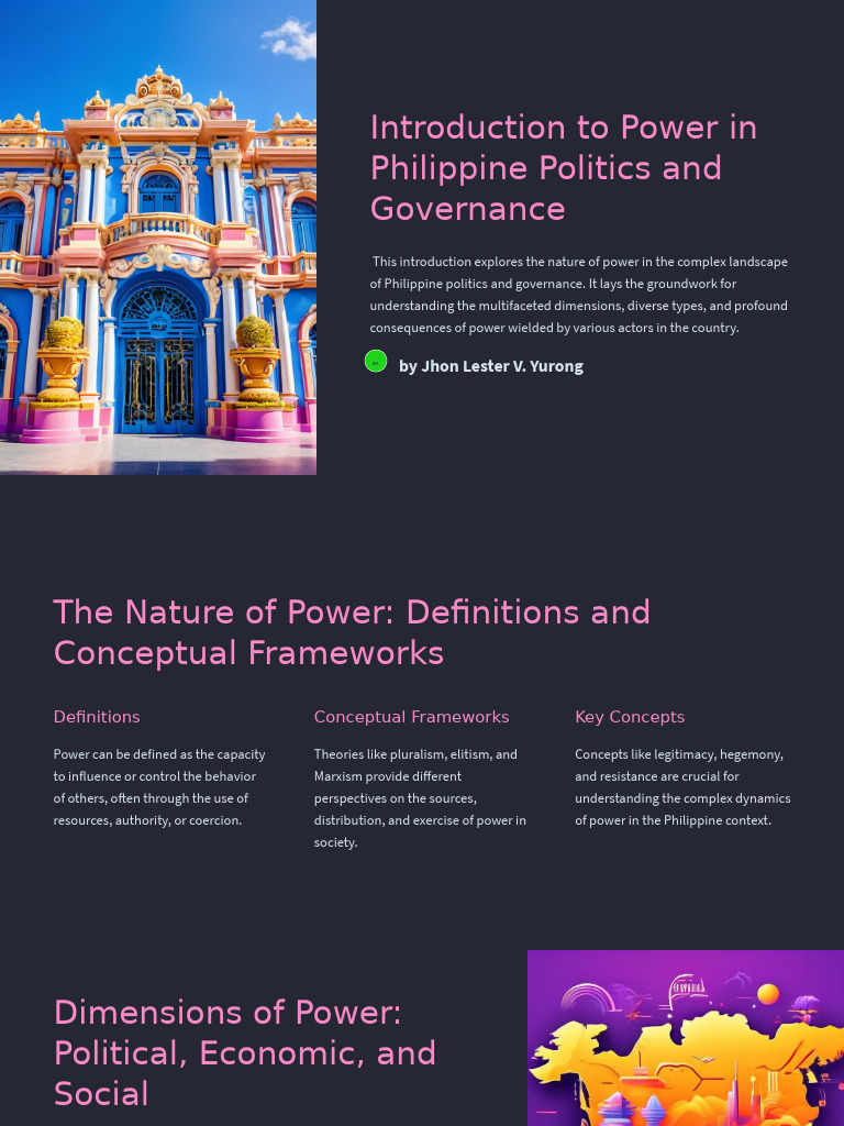 Introduction To Power in Philippine Politics and Governance | PDF ...