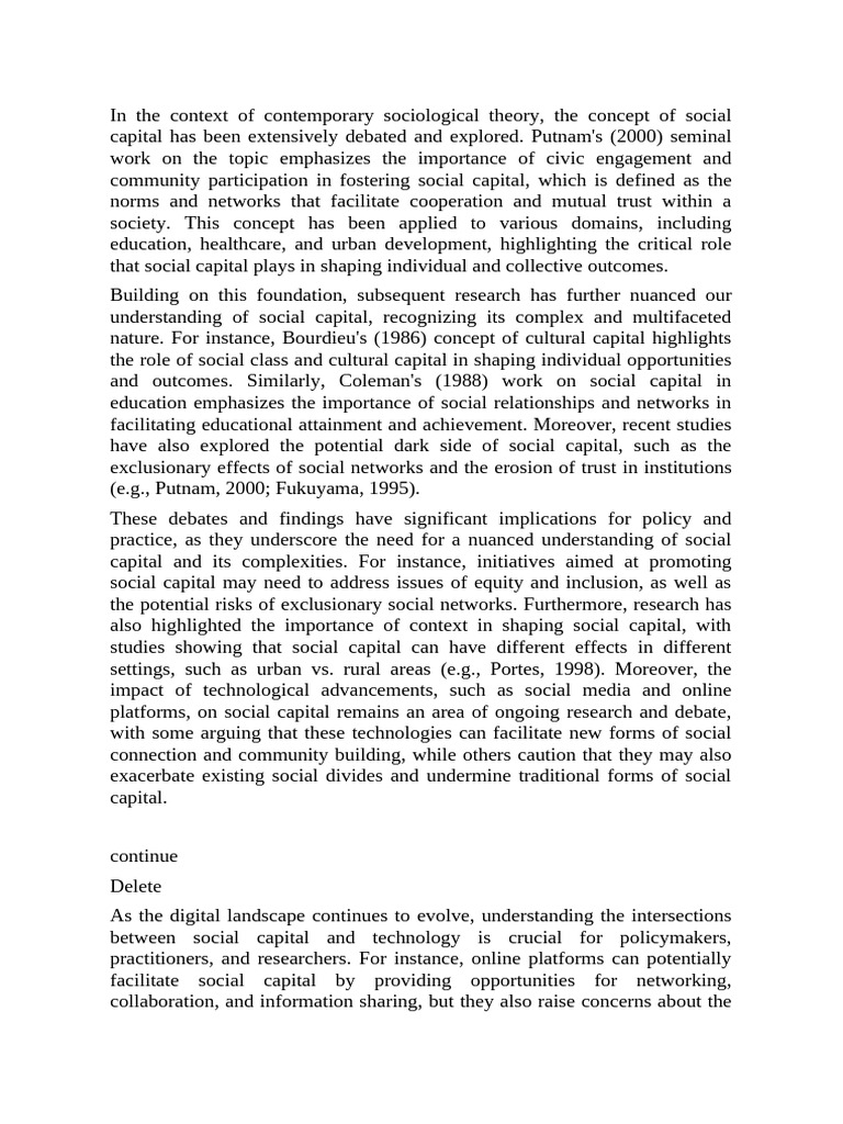 Understanding Social Capital Dynamics | PDF | Social Capital | Human ...