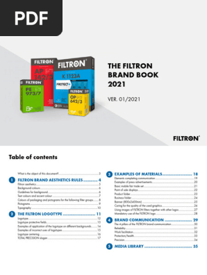 Brand manual FILTRON EN 15