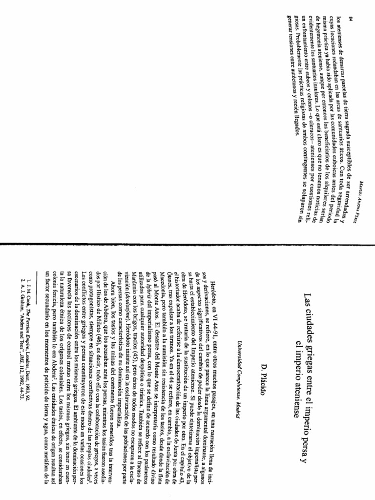 Ciudades Gre Vs Persas Y Atenienses Pdf