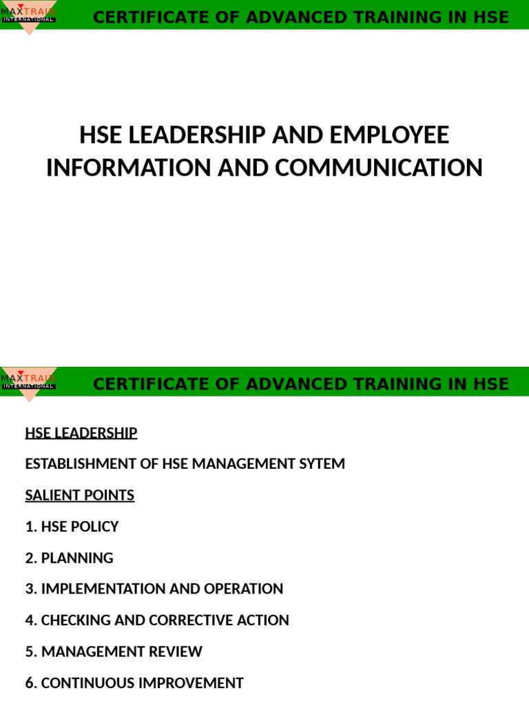 HSE Leadership | PDF | Risk | Audit