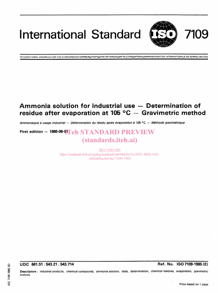 Iso 7109 1985 | PDF | International Organization For Standardization ...