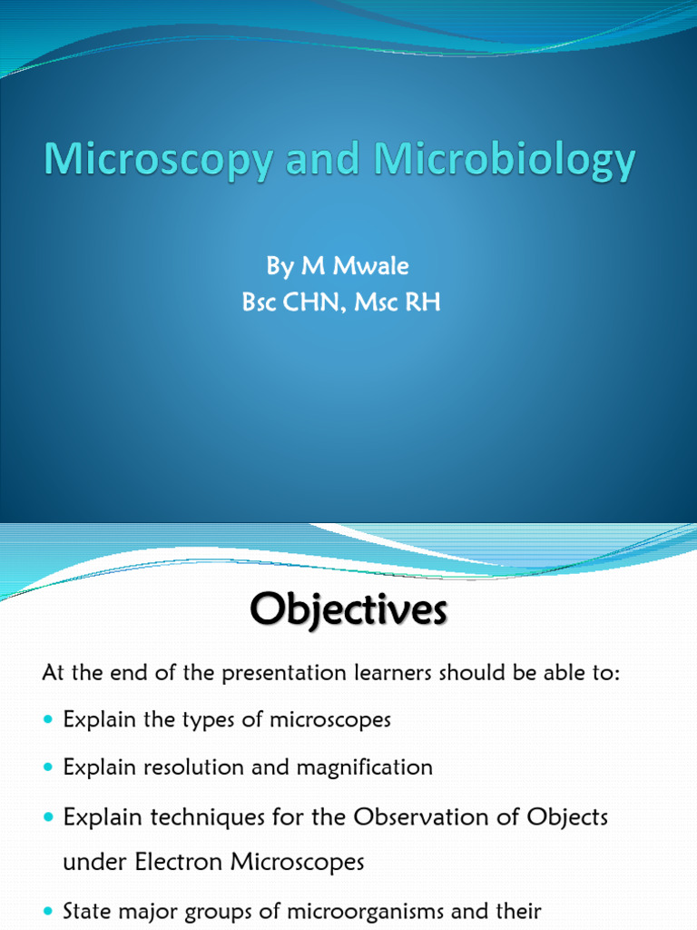Microscopy Techniques in Microbiology | PDF | Microscope | Microscopy