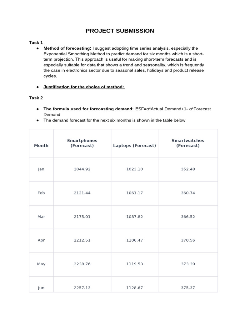 Demand Forecasting for Electronics Sector | PDF | Forecasting ...