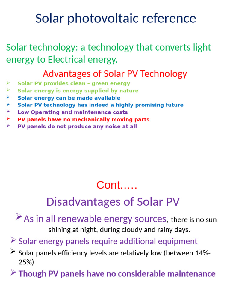 Solar Photovoltaic Reference Pdf Electricity Photovoltaics