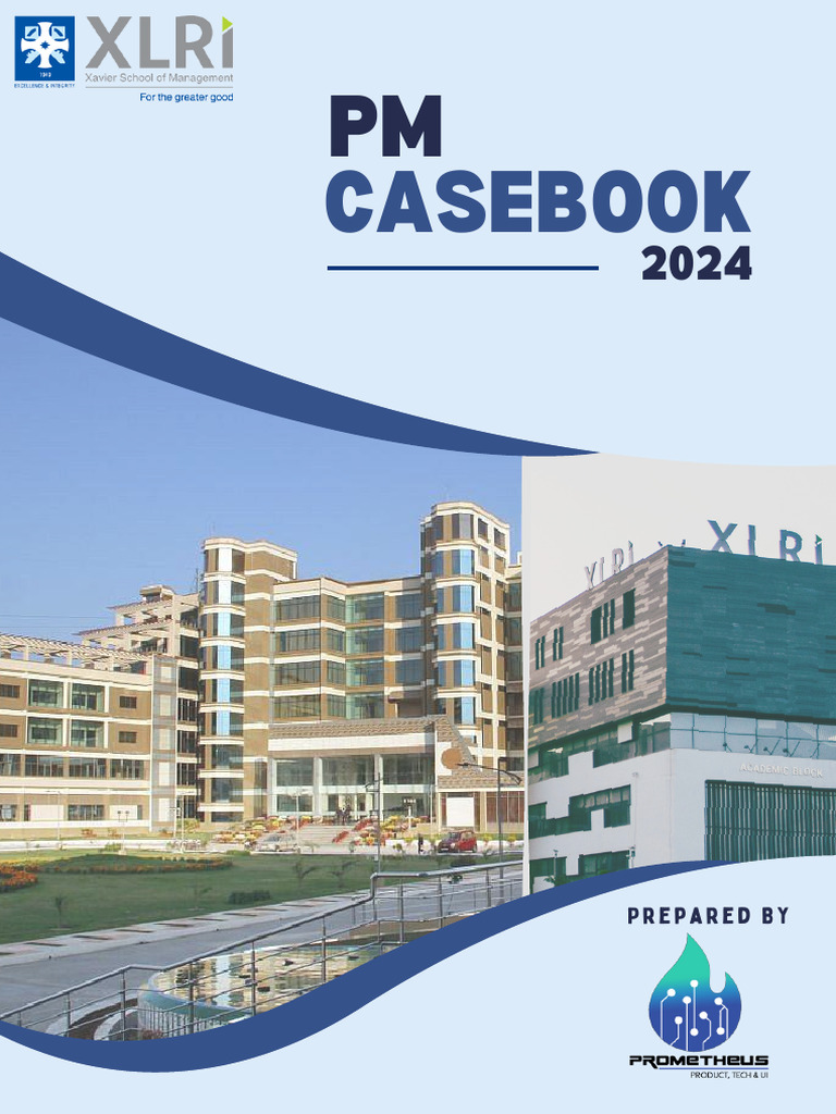 XLRI 2024 Product Management Casebook | PDF | Machine Learning | Data ...
