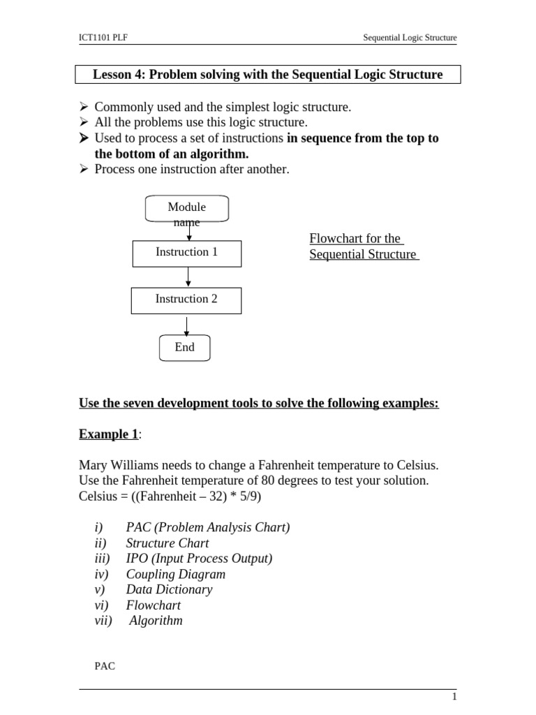 Lesson_4 sequential structure | PDF | Algorithms | Fahrenheit