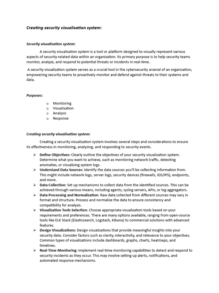 Security Visualisation System - Study Material | PDF | Computer ...