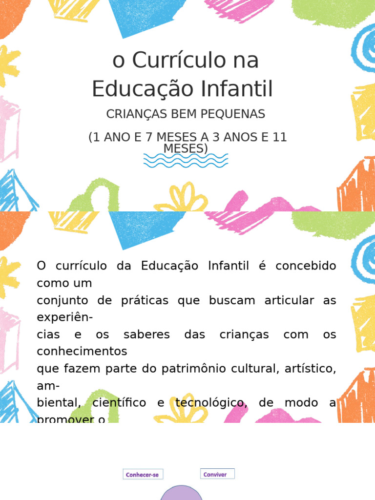 Currículo para Crianças Pequenas na Educação Infantil | PDF | Pré ...