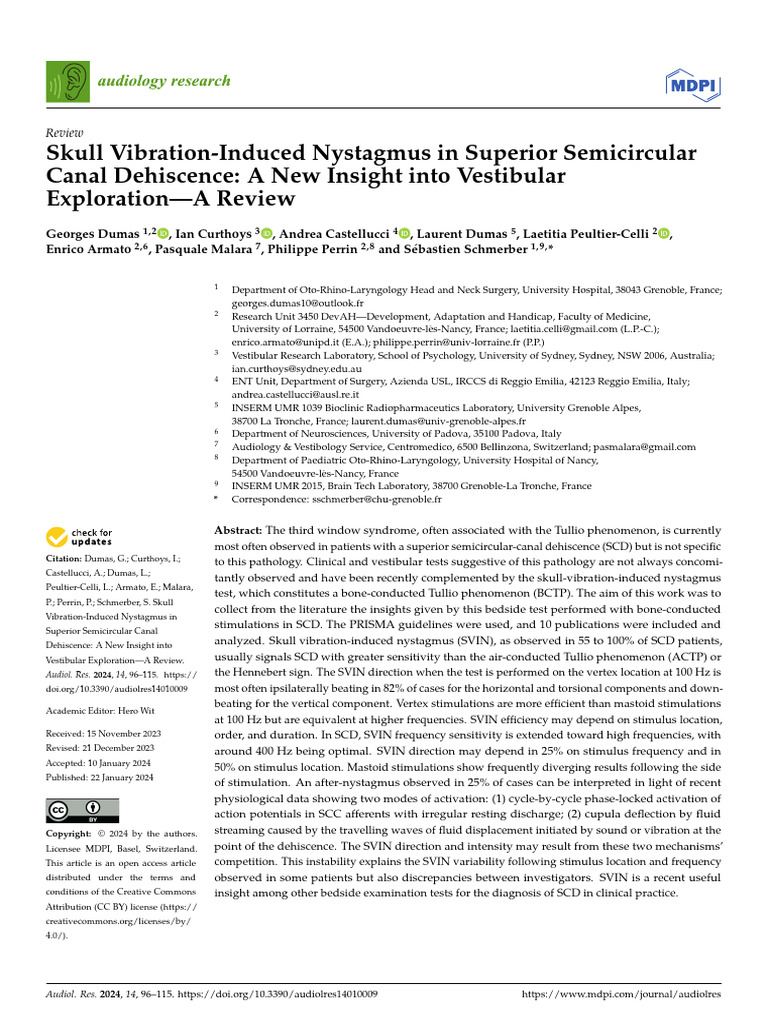 Skull Vibration-Induced Nystagmus in Superior Semicircular Canal ...