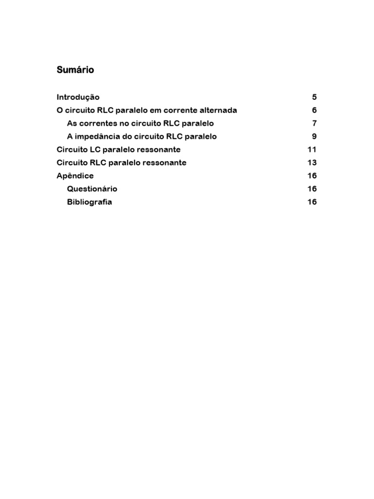 Circuito RLC Paralelo: Fundamentos e Análise | PDF | Circuitos em série ...