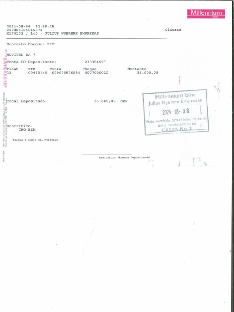 Comprovativo de Pagamento para Recarregamentos Dos Numeros Da DNFP | PDF