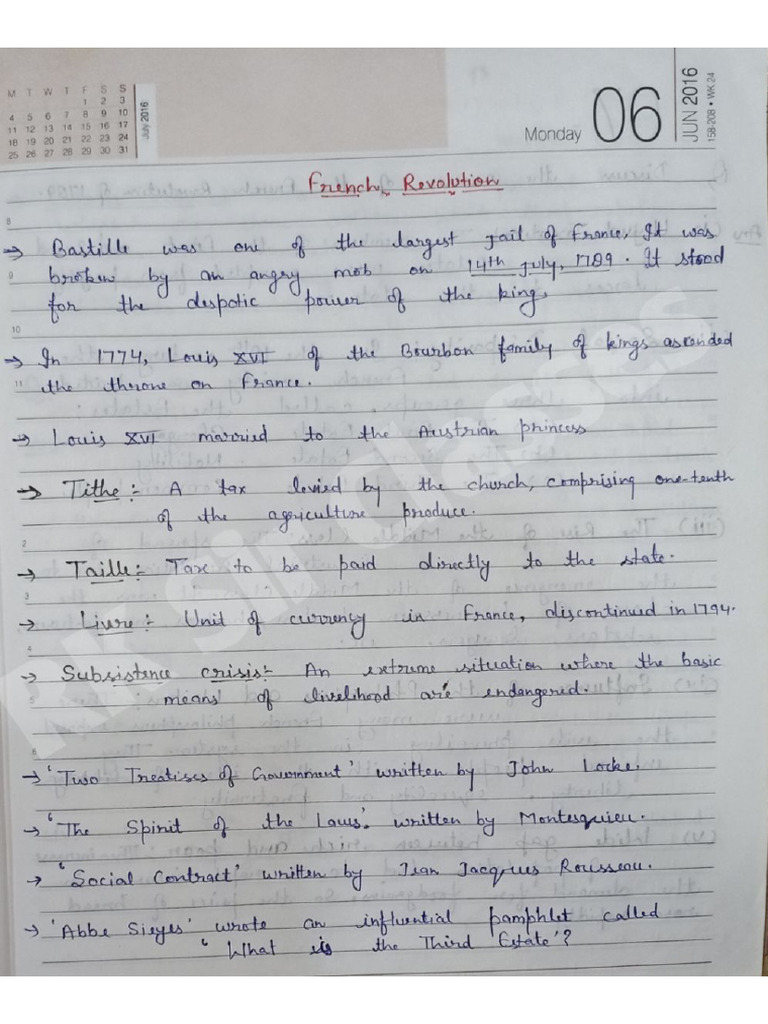 French Revolution 9th Cbse