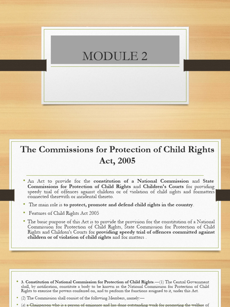 Child Rights Protection Act Overview | PDF | Justice Of The Peace ...