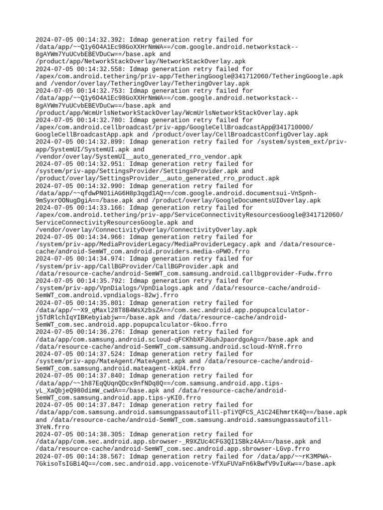 Idmap Generation Retry Failures | PDF | Android (Robot) | Android ...