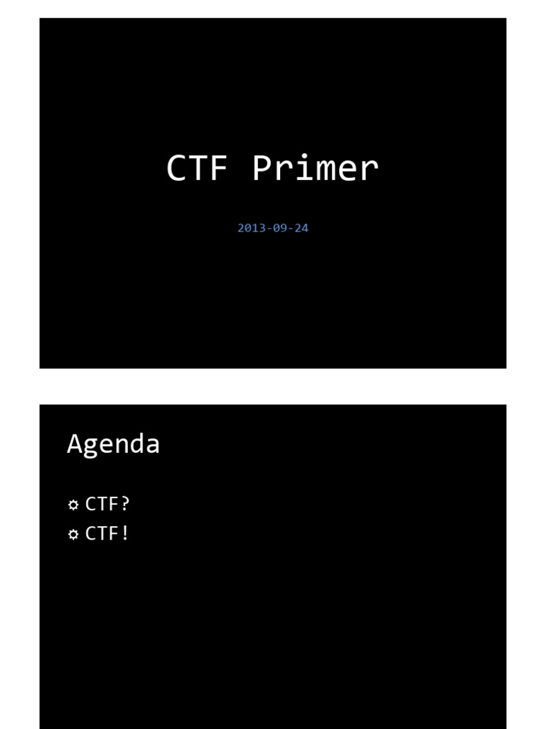 CTF Primer: Understanding Capture The Flag | PDF | Penetration Test ...