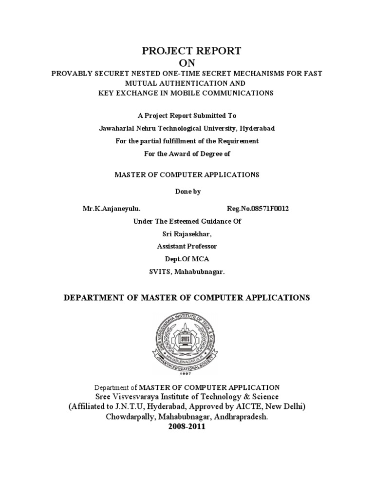 Project Report ON: Department of Master of Computer Applications | PDF ...