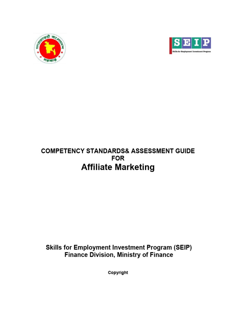 Competency Standard and Assessment Guide Affiliate Marketing | PDF ...
