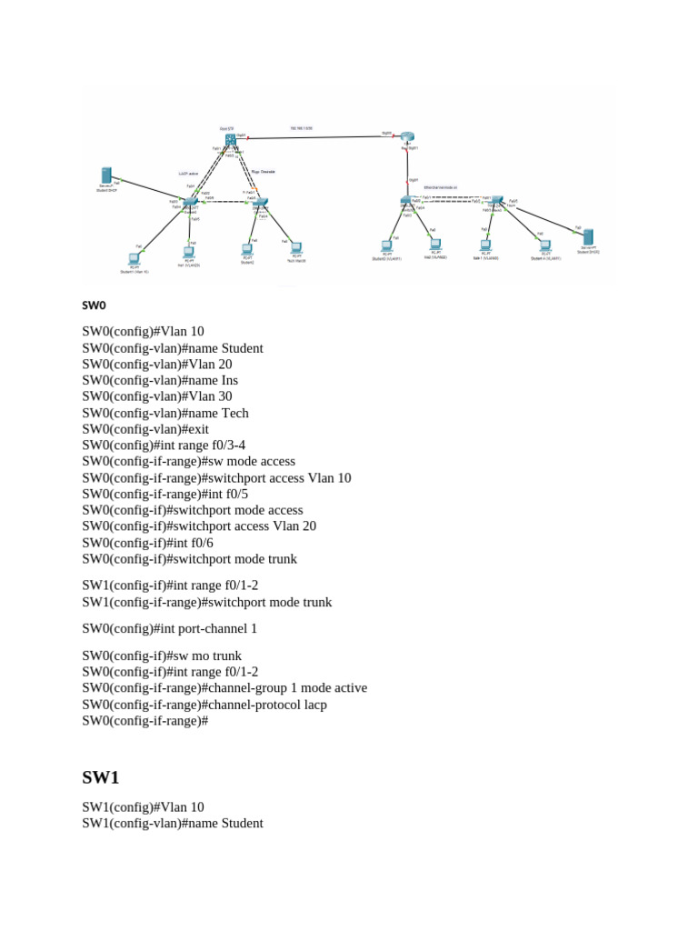VLAN Configuration for Network Switches | PDF | Router (Computing ...