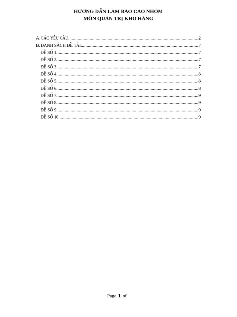 Huong dan lam bao cao mon quan tri kho hang pdf