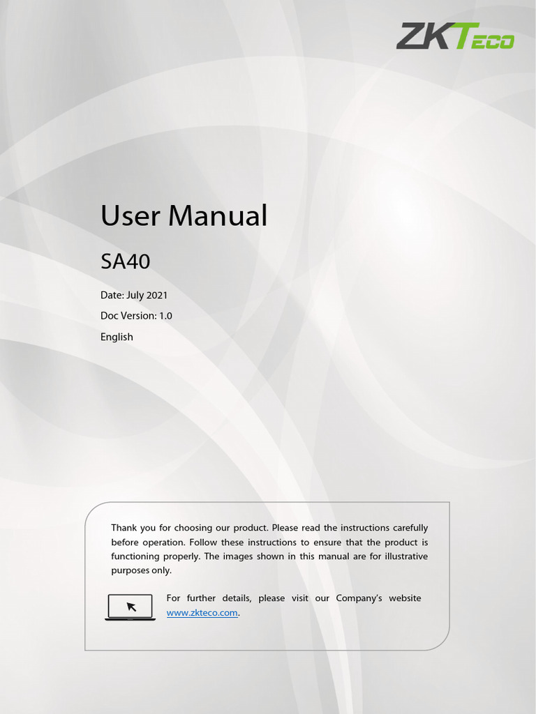 SA40 User-Manual 20210707 | PDF | Graphical User Interfaces | Menu ...