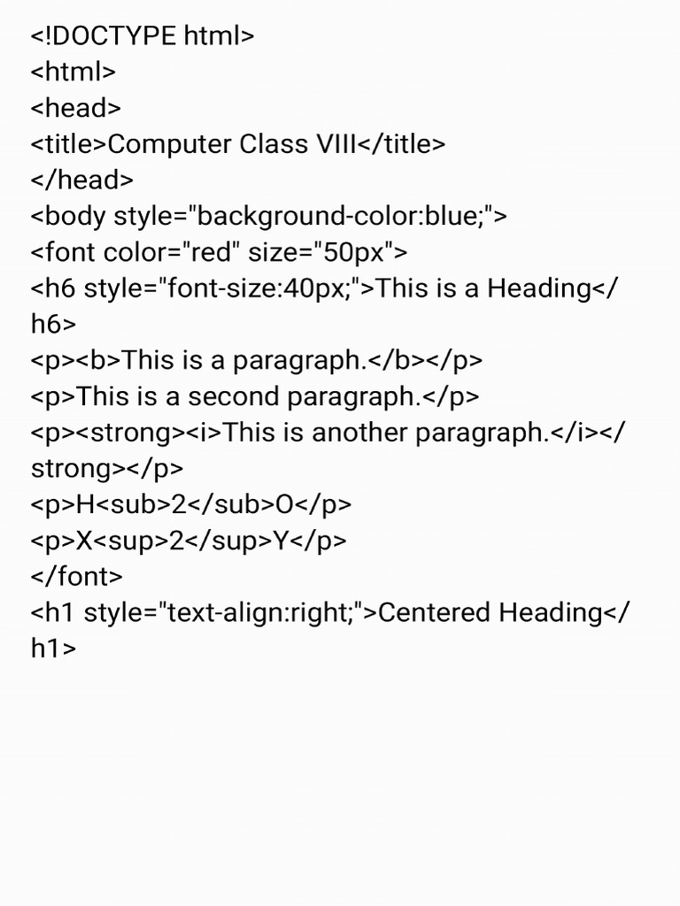 HTML CODE For Beginners | PDF